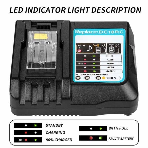 Suitable for Makita Makita DC18RC14.4-18V3A lithium battery charger and power tool battery