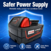 Compatible with Milwaukee power tools，M18 48-1-1860 18V Lithium battery
