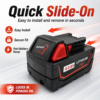 Compatible with Milwaukee power tools，M18 48-1-1860 18V Lithium battery