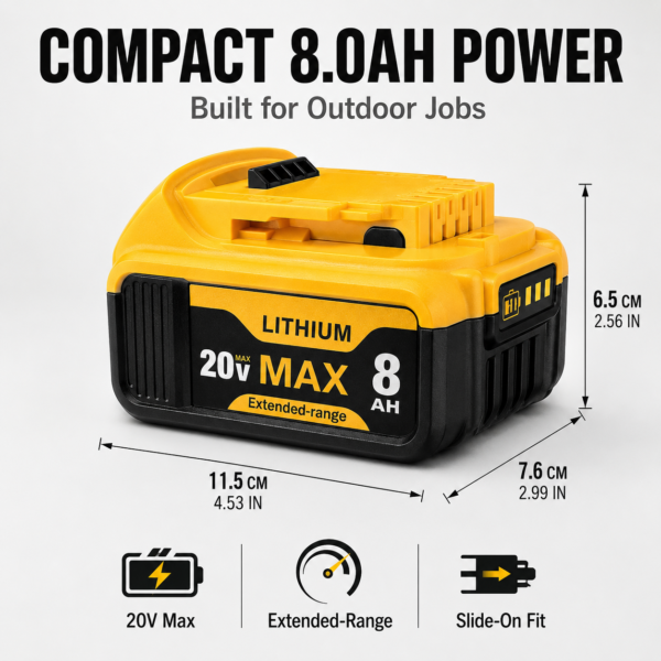 Compatible with DEWALT power tools,DCB200 20V Lithium battery
