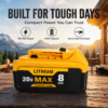 Compatible with DEWALT power tools,DCB200 20V Lithium battery