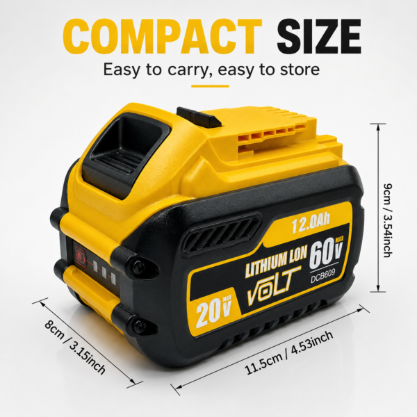 Compatible with DEWALT power tools,DCB609 20V-60V Lithium battery