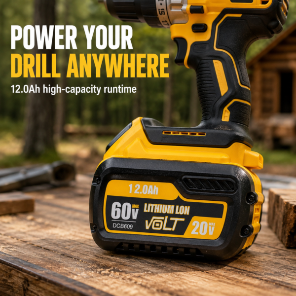 Compatible with DEWALT power tools,DCB609 20V-60V Lithium battery