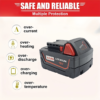 Compatible with Milwaukee power tools，M18 48-1-1860 18V Lithium battery