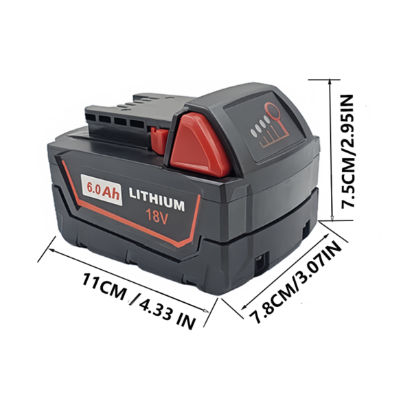 Compatible with Milwaukee power tools，M18 48-1-1860 18V Lithium battery